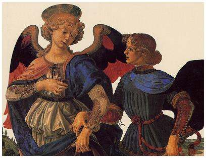 Erzengel Raphael mit Tobias auf dem Weg - Andrea del Verrocchio