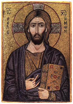Salvator-mundi - byzantinisches Mosaik, 12. Jh.