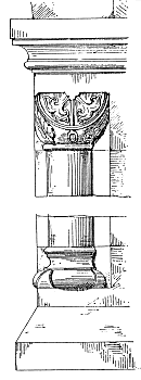 Klosterkirche Lippoldsberg - Ecksäulchen im Seitenschiff