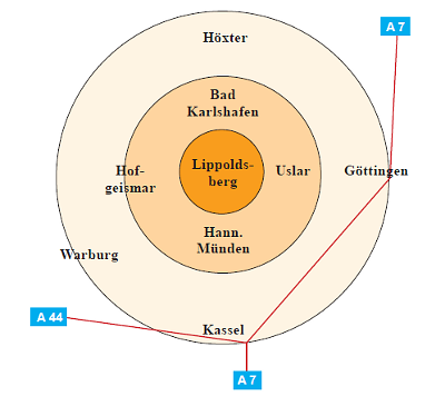 Lageplan - Umgebungskarte Lippoldsberg